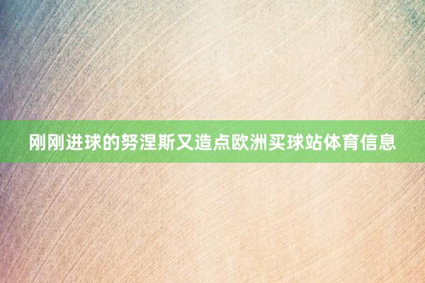 刚刚进球的努涅斯又造点欧洲买球站体育信息