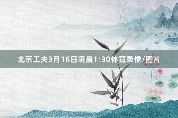 北京工夫3月16日凌晨1:30体育录像/图片