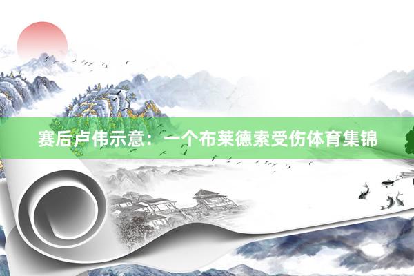 赛后卢伟示意：一个布莱德索受伤体育集锦