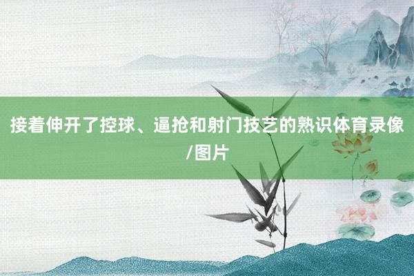 接着伸开了控球、逼抢和射门技艺的熟识体育录像/图片