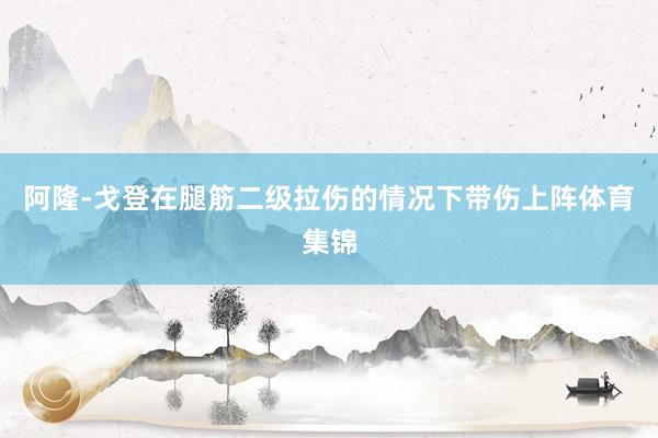 阿隆-戈登在腿筋二级拉伤的情况下带伤上阵体育集锦