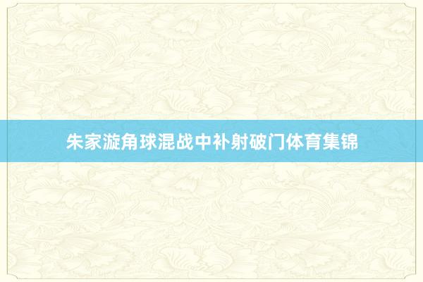 朱家漩角球混战中补射破门体育集锦