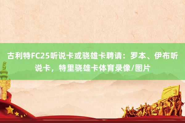 古利特FC25听说卡或骁雄卡聘请：罗本、伊布听说卡，特里骁雄卡体育录像/图片