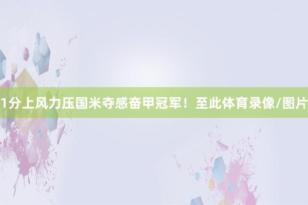 1分上风力压国米夺感奋甲冠军！至此体育录像/图片