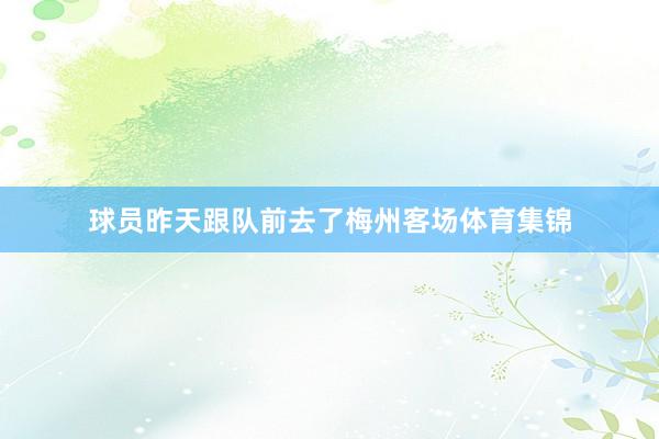 球员昨天跟队前去了梅州客场体育集锦