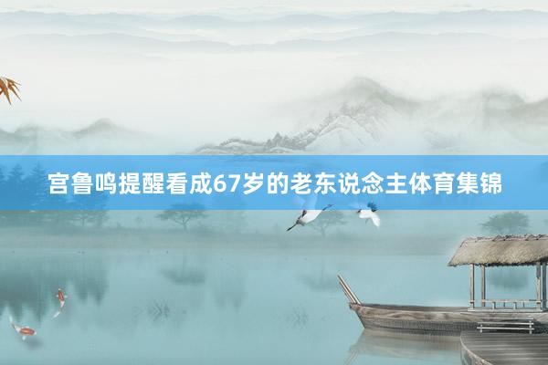 宫鲁鸣提醒看成67岁的老东说念主体育集锦