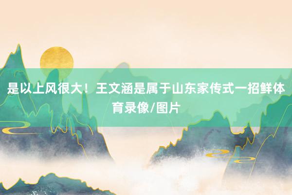 是以上风很大！王文涵是属于山东家传式一招鲜体育录像/图片