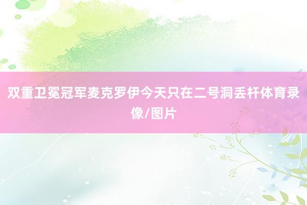 双重卫冕冠军麦克罗伊今天只在二号洞丢杆体育录像/图片