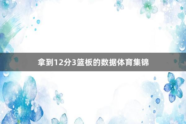 拿到12分3篮板的数据体育集锦
