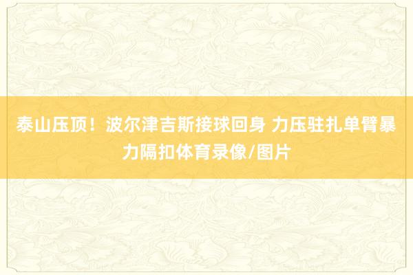 泰山压顶！波尔津吉斯接球回身 力压驻扎单臂暴力隔扣体育录像/图片